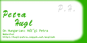 petra hugl business card